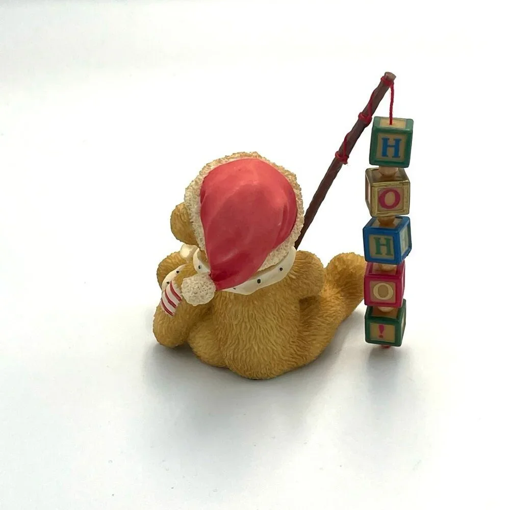Vtg Cherished Teddies Holden Catchin' The Holiday Spirit Bear Holding‎ HO HO
